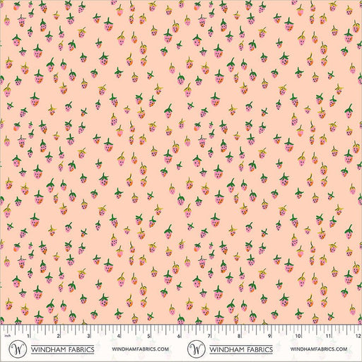 PRE - Order Heather Ross - Favorites - Field Strawberries 50899D - 2 Blush - Half Yard - June 2026 - Modern Fabric Shoppe