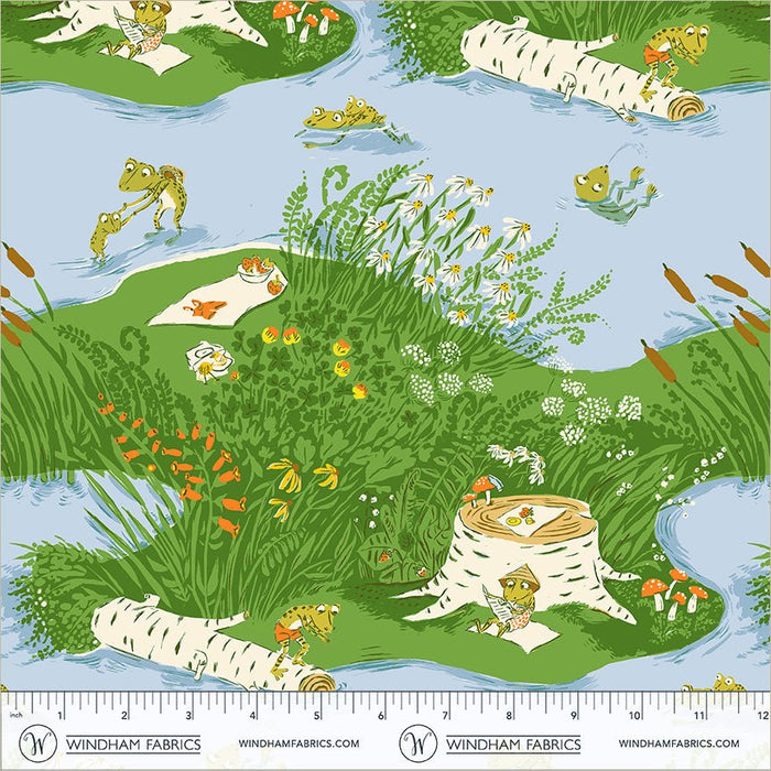 PRE - Order Heather Ross - Favorites - Frog Pond 37022D - 10 Medium Blue - Half Yard - June 2026 - Modern Fabric Shoppe
