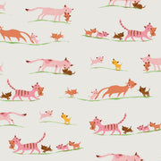 PRE - Order Heather Ross - Favorites - Marching Cats 40931D - 5 Cream - Half Yard - June 2026 - Modern Fabric Shoppe