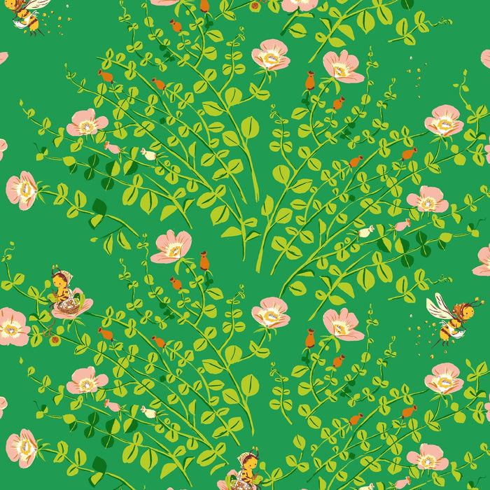 PRE - Order Heather Ross - Favorites - Nanny Bee 37023D - 12 Jade - Half Yard - June 2026 - Modern Fabric Shoppe