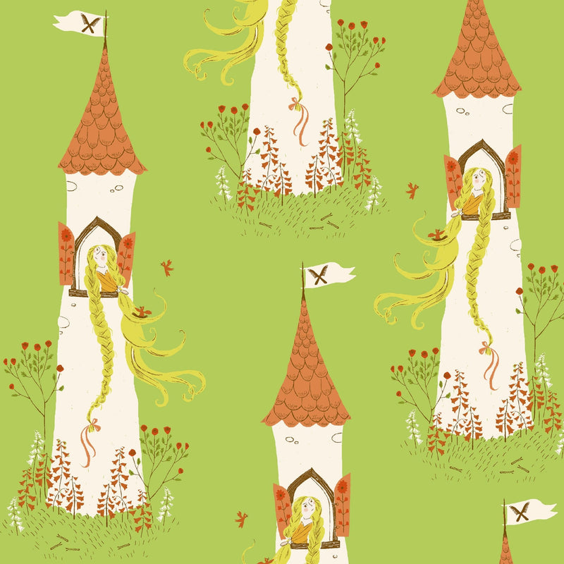 PRE - Order Heather Ross - Favorites - Rapunzel 51197D - 1 Green - Half Yard - June 2026 - Modern Fabric Shoppe
