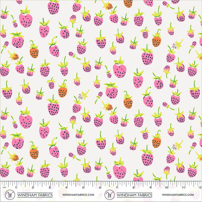 PRE - Order Heather Ross - Favorites - Strawberries 37024D - 14 Blush - Half Yard - June 2026 - Modern Fabric Shoppe