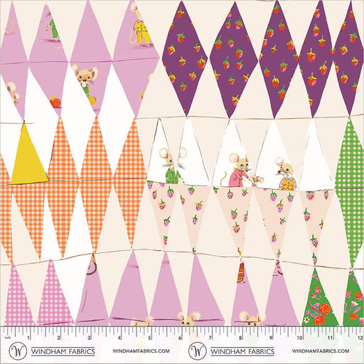 PRE - Order Heather Ross - Favorites - Trixie Collage 50896D - 2 Blush - Half Yard - June 2026 - Modern Fabric Shoppe