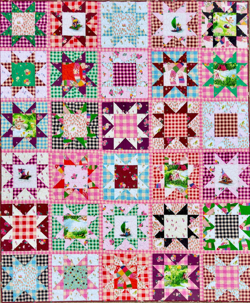 PRE-Order Heather Ross- Star Adventure Quilt Kit featuring Heather Ross Boat Race- March 2027 - Modern Fabric Shoppe