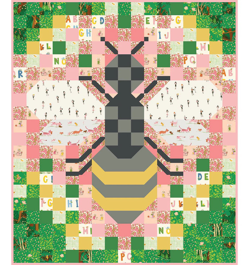 PRE - Order Heather Ross - The Bee Quilt Kit featuring Heather Ross Favorites - June 2026 - Modern Fabric Shoppe
