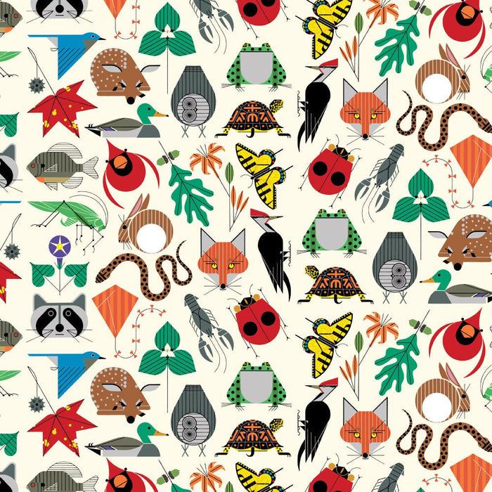 PRE - Order Iconic by Charley Harper - Small Space for all Species CH - 410 Half Yard - October 2024 - Modern Fabric Shoppe