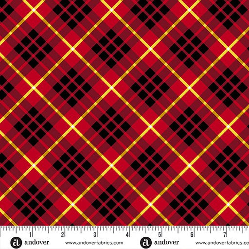 PRE-ORDER Iconic by Libs Elliott- Brick Tartan A-1225-R- Half Yard- November 2024 - Modern Fabric Shoppe