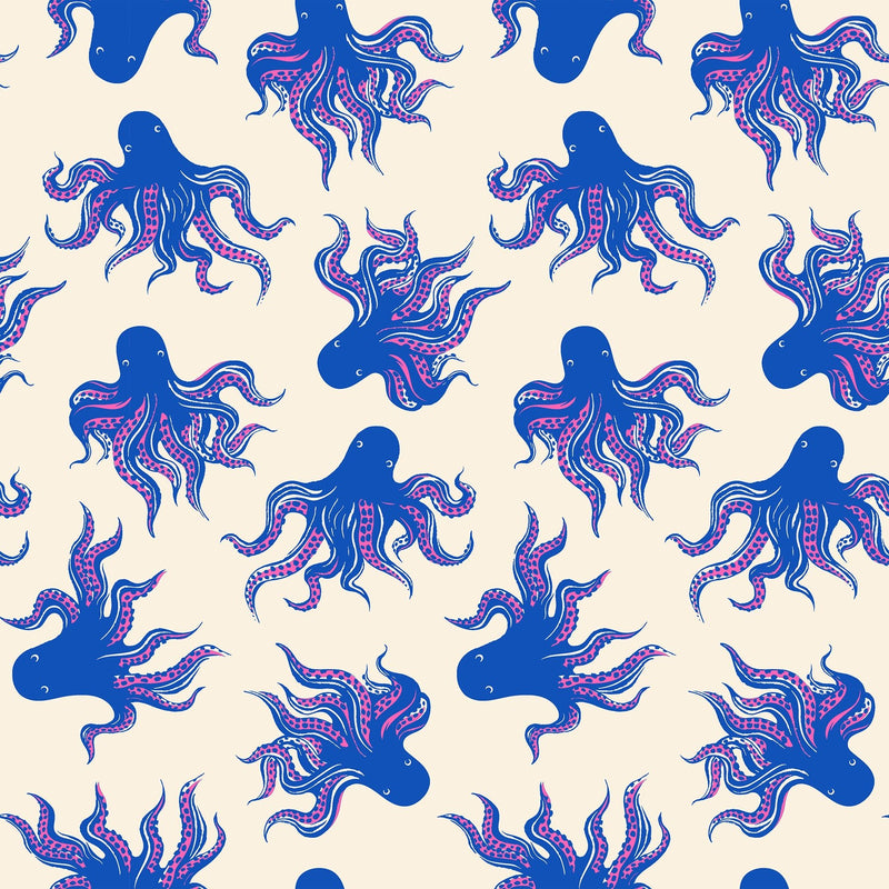 PRE - ORDER Ink Shop by Sarah Watts - Mystery Food RS 2144 15 - Blue Ribbon - Half Yard - October 2026 - Modern Fabric Shoppe