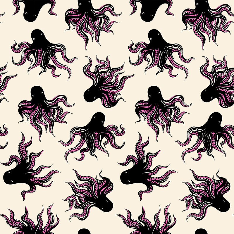 PRE - ORDER Ink Shop by Sarah Watts - Mystery Food RS 2144 18 - Black - Half Yard - October 2026 - Modern Fabric Shoppe