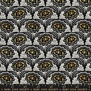 PRE - ORDER Ink Shop by Sarah Watts - Scallop Flower RS 2140 14M - Gold - Half Yard - October 2026 - Modern Fabric Shoppe