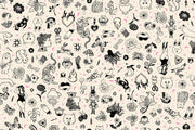 PRE - ORDER Ink Shop by Sarah Watts - Tattoo Flash RS 2145 11 - Natural - Half Yard - October 2026 - Modern Fabric Shoppe