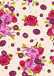 PRE - ORDER Ink Shop by Sarah Watts - Tiger Rose RS 2143 11 - Natural - Half Yard - October 2026 - Modern Fabric Shoppe
