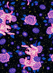 PRE - ORDER Ink Shop by Sarah Watts - Tiger Rose RS 2143 13 - Black - Half Yard - October 2026 - Modern Fabric Shoppe