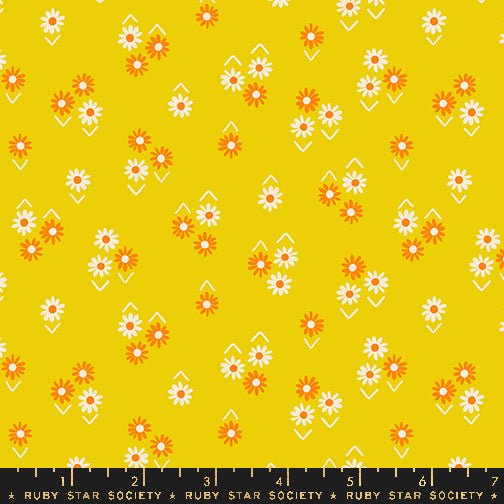 PRE-ORDER Juicy by Melody Miller- Baby Flowers RS 0092 13- Golden Hour- Half Yard- September 2024 - Modern Fabric Shoppe