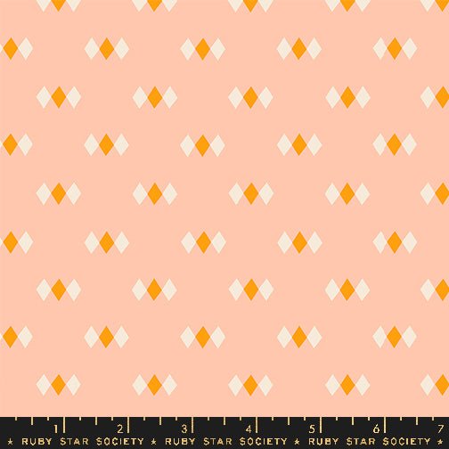 PRE-ORDER Juicy by Melody Miller- Diamonds RS 0093 14- Peach- Half Yard- September 2024 - Modern Fabric Shoppe
