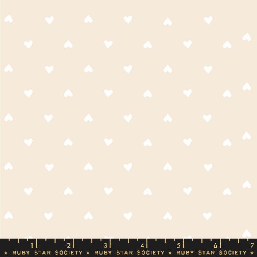 PRE-ORDER Juicy by Melody Miller- Hearts RS 0091 11- Shell- Half Yard- September 2024 - Modern Fabric Shoppe