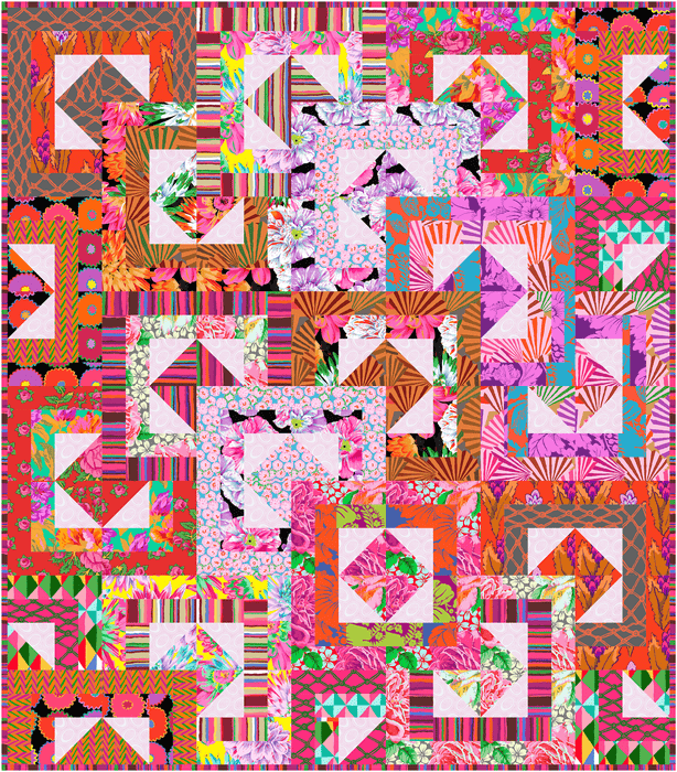 PRE - ORDER Kaffe Fassett - All Stacked Up Quilt Kit - Warm - February 2026 - Modern Fabric Shoppe