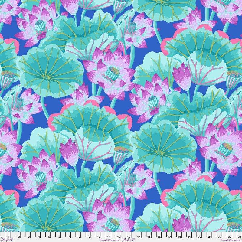 PRE - Order Kaffe Fassett August 2025 Collective - Lake Blossom PWGP093.TURQUOISE - Half Yard - Modern Fabric Shoppe
