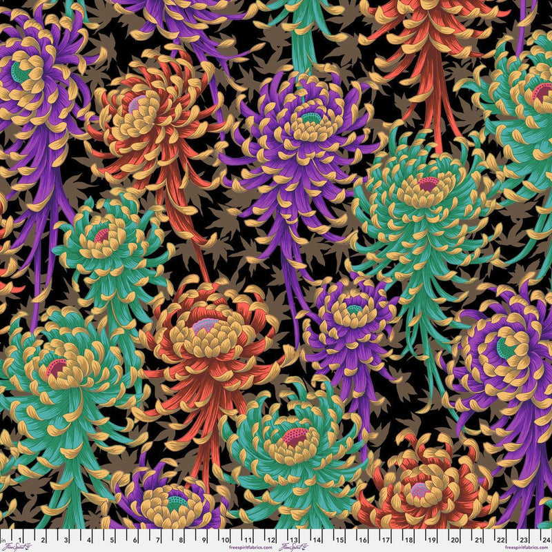 PRE - Order Kaffe Fassett August 2025 Collective - Spider Mums PWPJ135.DARK - Half Yard - Modern Fabric Shoppe