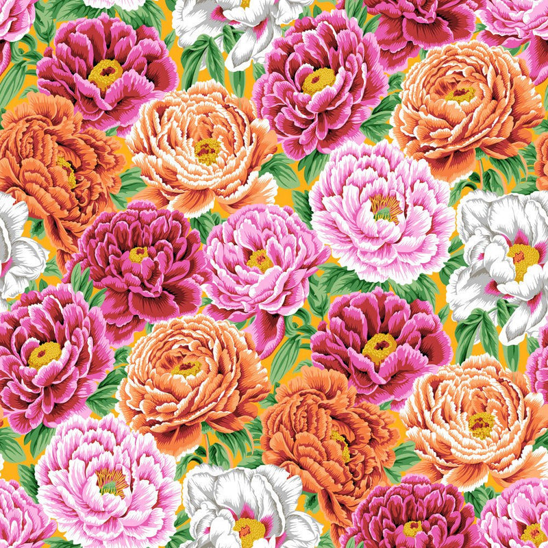 PRE - Order Kaffe Fassett August 2025 Collective - Tibetan Peony PWPJ136.WARM Half Yard - Modern Fabric Shoppe