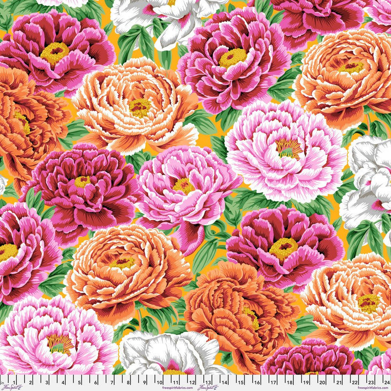PRE - Order Kaffe Fassett August 2025 Collective - Tibetan Peony PWPJ136.WARM Half Yard - Modern Fabric Shoppe