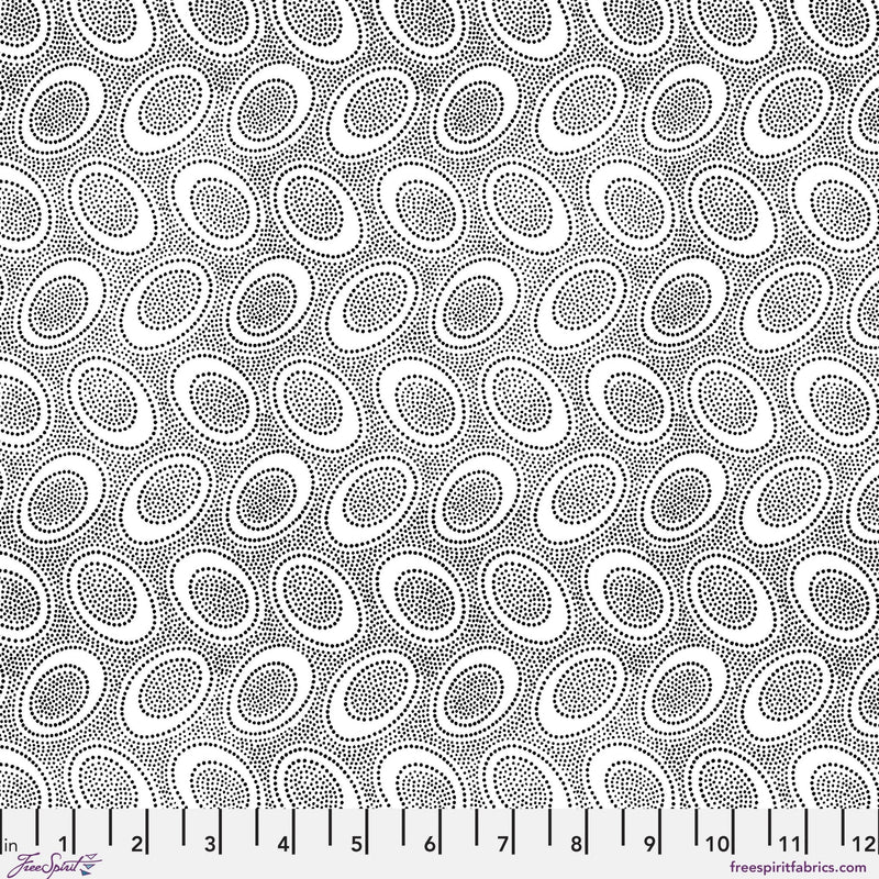 PRE - Order Kaffe Fassett August 2026 Collective - Aboriginal Dot PWGP071.WHITE - Half Yard - Modern Fabric Shoppe