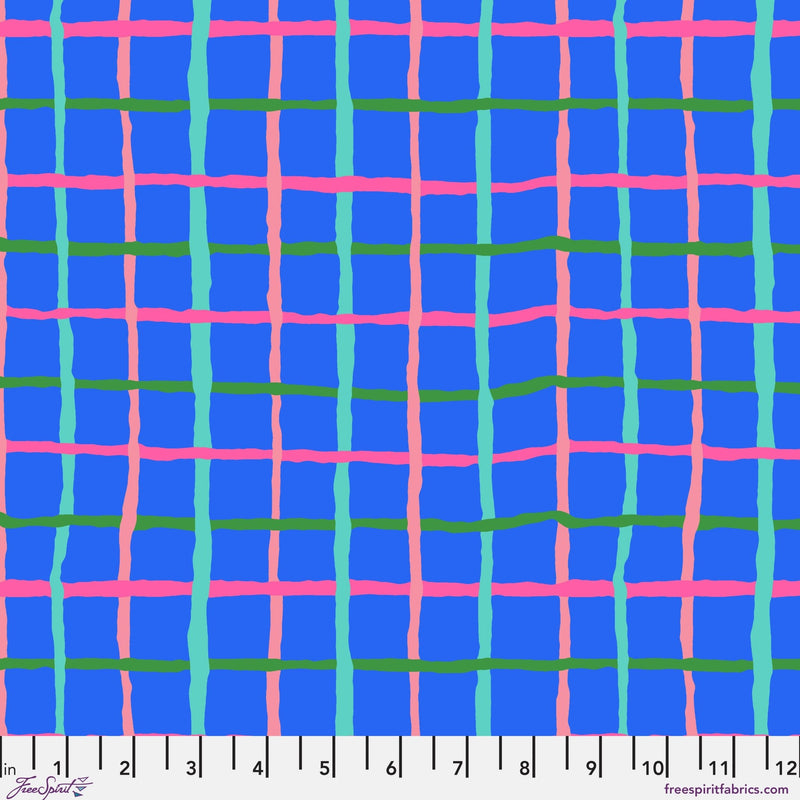 PRE - Order Kaffe Fassett August 2026 Collective - Grid PWBM105.BLUE - Half Yard - Modern Fabric Shoppe