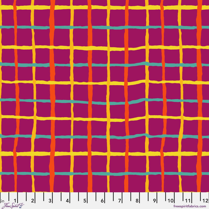 PRE - Order Kaffe Fassett August 2026 Collective - Grid PWBM105.MAGENTA - Half Yard - Modern Fabric Shoppe