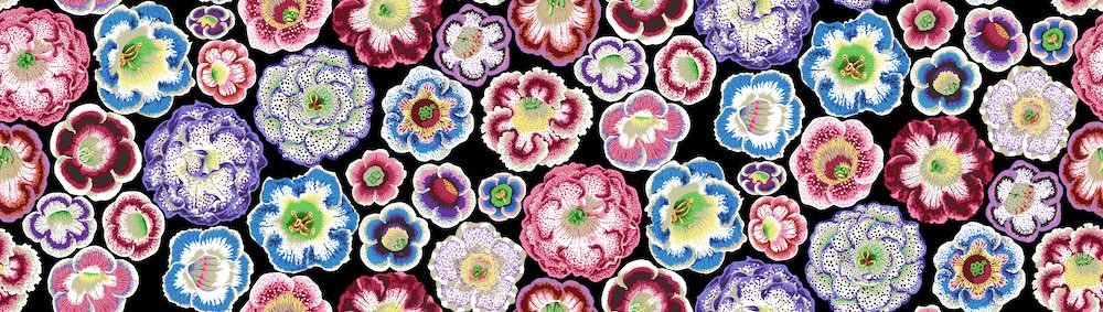 PRE - Order Kaffe Fassett August 2026 Collective - Helen PWPJ140.BLACK - Half Yard - Modern Fabric Shoppe