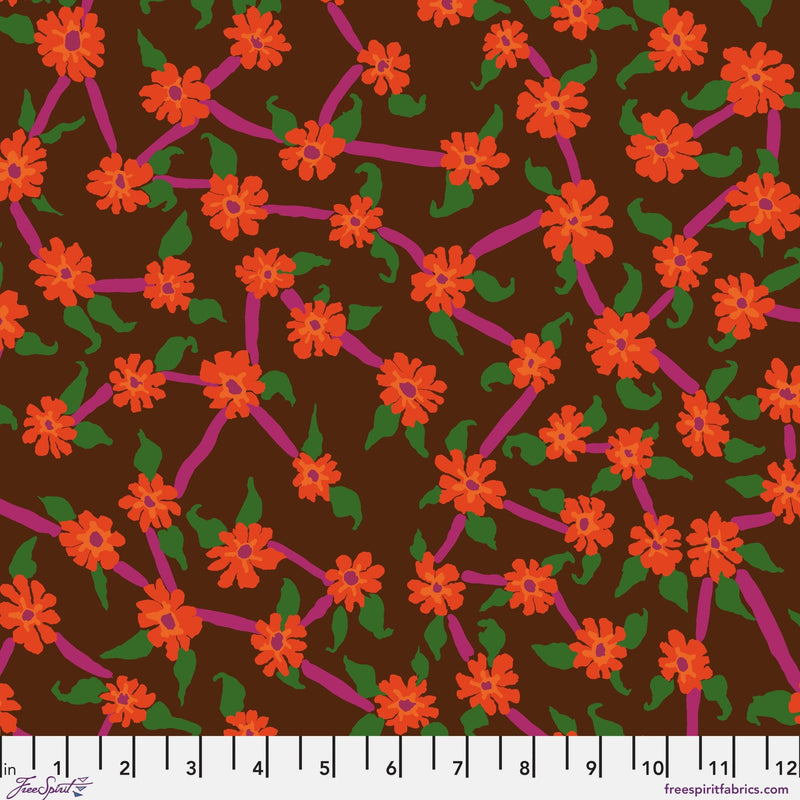 PRE - Order Kaffe Fassett August 2026 Collective - Mayflower PWBM106.BROWN - Half Yard - Modern Fabric Shoppe