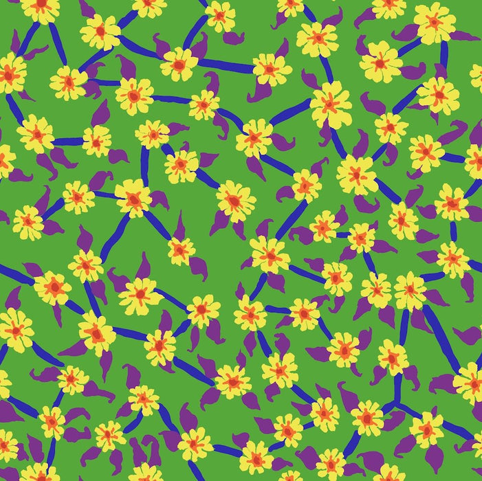 PRE - Order Kaffe Fassett August 2026 Collective - Mayflower PWBM106.GREEN - Half Yard - Modern Fabric Shoppe