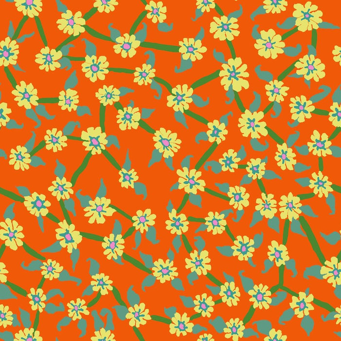 PRE - Order Kaffe Fassett August 2026 Collective - Mayflower PWBM106.ORANGE - Half Yard - Modern Fabric Shoppe