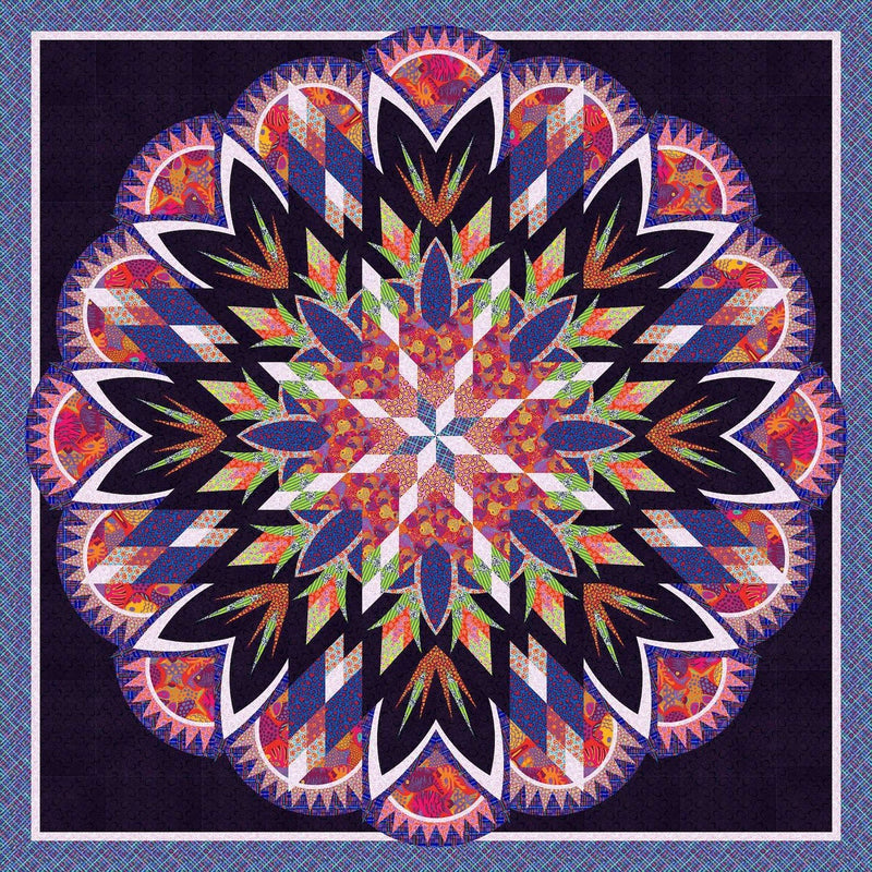 PRE - ORDER Kaffe Fassett - Bioluminescence Quilt Kit featuring Bits & Bobs - December 2026 - Modern Fabric Shoppe