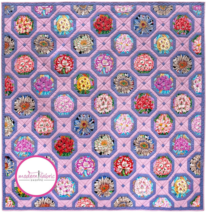 PRE - ORDER Kaffe Fassett - Blooming Octagons - Pastel Quilt Kit - September 2024 - Modern Fabric Shoppe