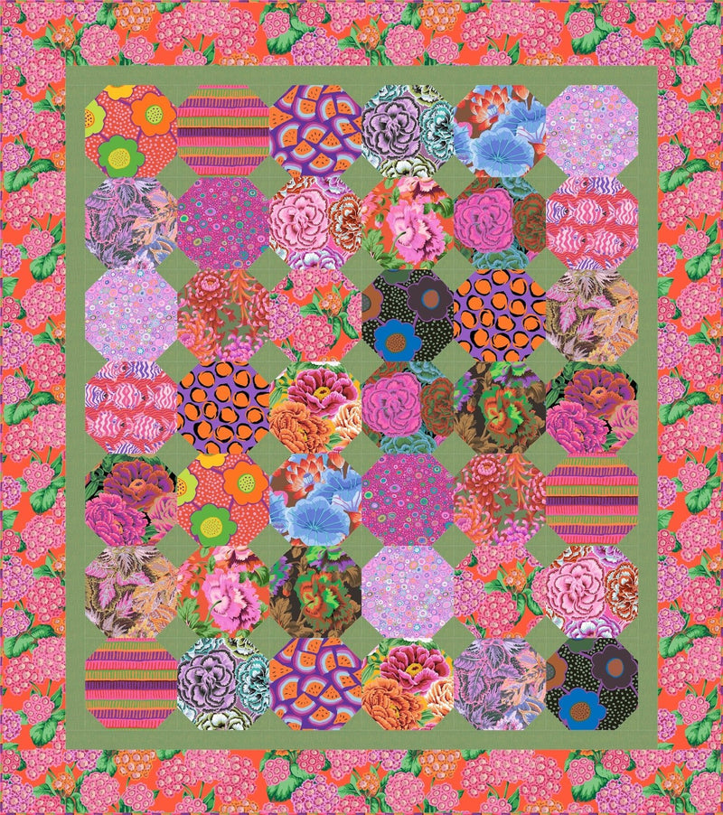 PRE - ORDER Kaffe Fassett - Dotty Quilt Kit - Hot August 2025 - Modern Fabric Shoppe