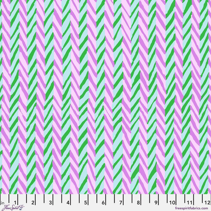 PRE - Order Kaffe Fassett February 2026 Collective - Herringbone Stripe PWBM019.BLUE - Half Yard - Modern Fabric Shoppe