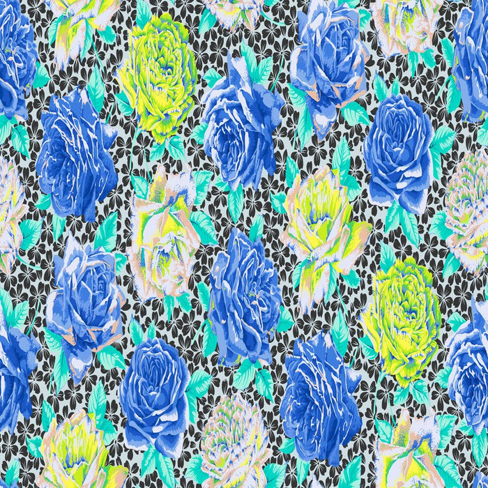PRE - Order Kaffe Fassett February 2026 Collective - Rose Bloom PWPJ077.BLUE - Half Yard - Modern Fabric Shoppe