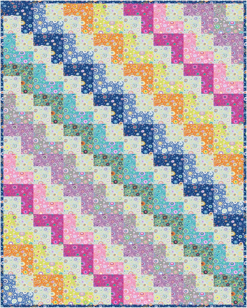 PRE - ORDER Kaffe Fassett - Firelight Quilt Kit featuring Ode to Roman Glass - Pastel - December 2026 - Modern Fabric Shoppe