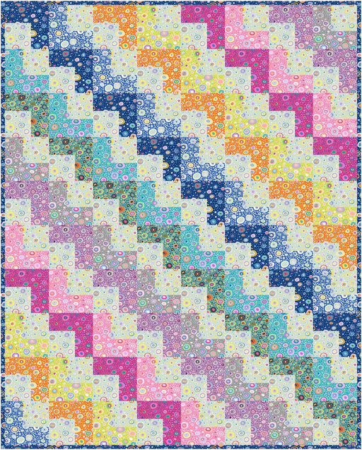 PRE - ORDER Kaffe Fassett - Firelight Quilt Kit featuring Ode to Roman Glass - Pastel - December 2026 - Modern Fabric Shoppe