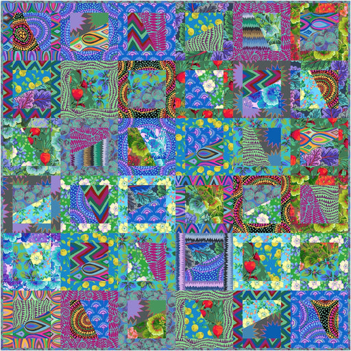 PRE-ORDER Kaffe Fassett- Flip Flop Quilt Kit- Cool- February 2027 - Modern Fabric Shoppe