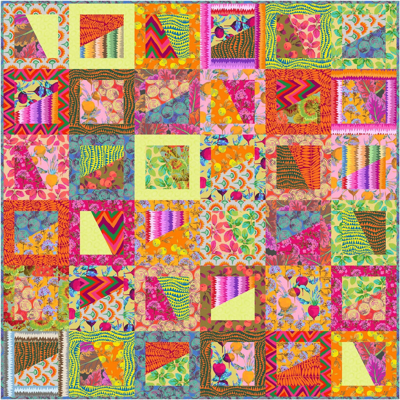 PRE-ORDER Kaffe Fassett- Flip Flop Quilt Kit- Warm- February 2027 - Modern Fabric Shoppe