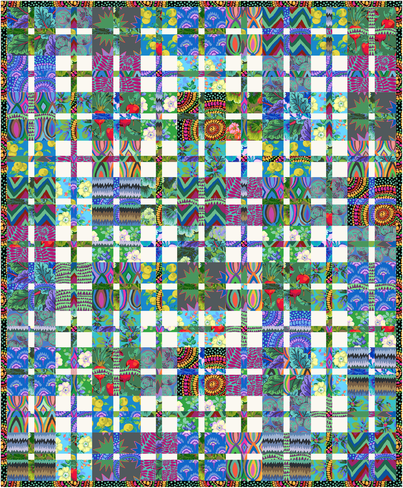 PRE-ORDER Kaffe Fassett- Mini Plaid-ish Quilt Kit- Cool- February 2027 - Modern Fabric Shoppe