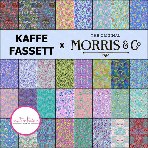 PRE-ORDER Kaffe Fassett + Morris and Company- Fat Quarter Bundle - December 2024 - Modern Fabric Shoppe