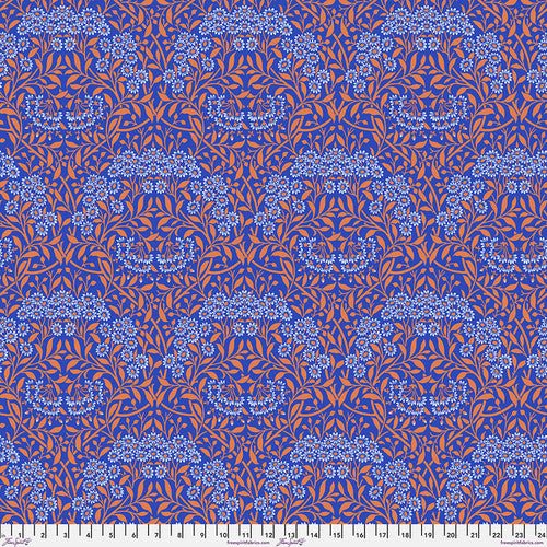 PRE - Order Kaffe Fassett - Morris & Co. December 2024 - Michaelmas Daisy PWKW007.COBALT - Half Yard - Modern Fabric Shoppe