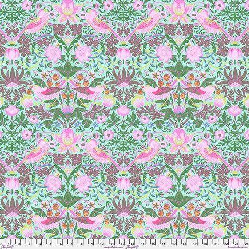 PRE - Order Kaffe Fassett - Morris & Co. December 2024 - Strawberry Thief PWKW013.AQUA - Half Yard - Modern Fabric Shoppe