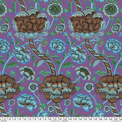 PRE - Order Kaffe Fassett - Morris & Co. December 2024 - Wandle PWKW012.COBALT - Half Yard - Modern Fabric Shoppe