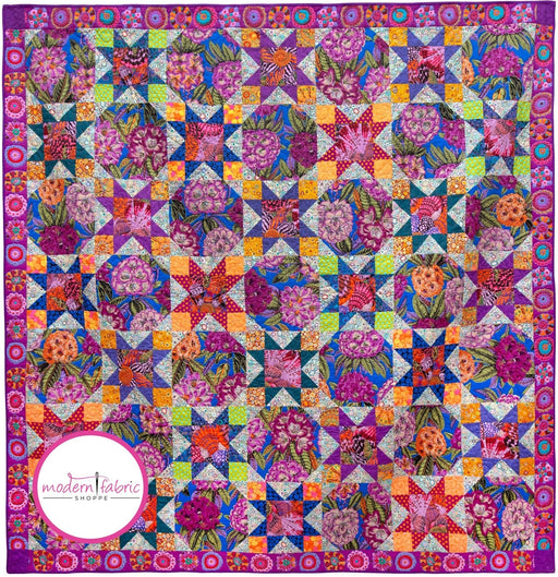 PRE - ORDER Kaffe Fassett - Rhododendron Stars Quilt Kit - September 2024 - Modern Fabric Shoppe