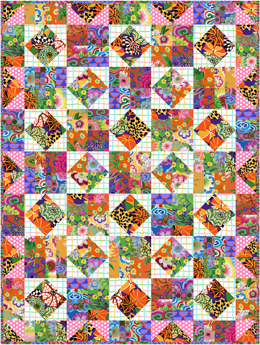 PRE - ORDER Kaffe Fassett - Roundabout Quilt Kit - Warm - August 2026 - Modern Fabric Shoppe