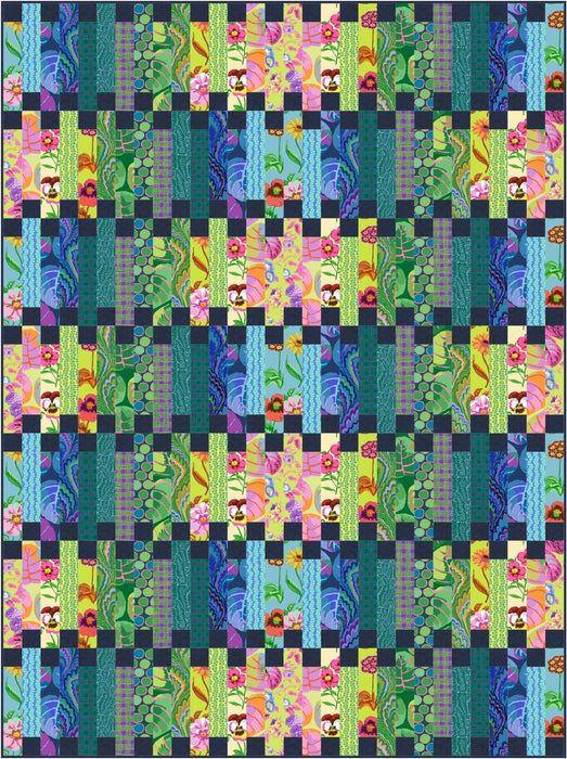 PRE - Order Kaffe Fassett - Zippers Quilt Kit - Cool February 2025 - Modern Fabric Shoppe