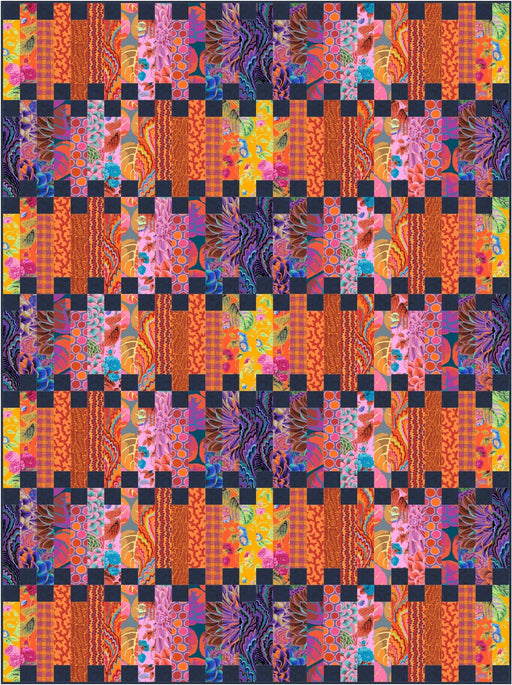 PRE - Order Kaffe Fassett - Zippers Quilt Kit - Warm February 2025 - Modern Fabric Shoppe